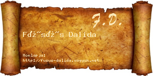 Füsüs Dalida névjegykártya